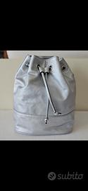 Zainetto ecopelle argento