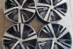 4 cerchi lega peugeot 3008 5008 r18 lt6048
