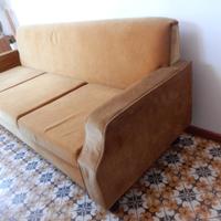 DIVANO LETTO E DUE POLTRONE IN VELLUTO