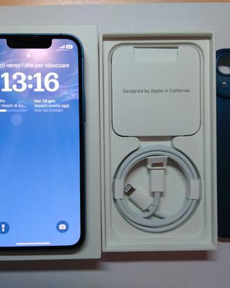 iPhone 13Mini Blu 256GB + Watch Serie 7 41mm Blu