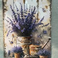 Targa metallo stile shabby cm 20x30