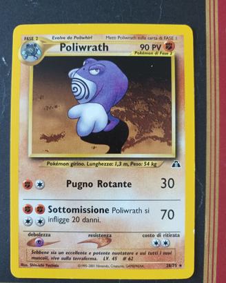 Carta Pokemon Poliwrath 28/75 Neo Discovery Italia