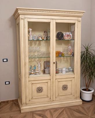VETRINETTA 2 ANTE IN LEGNO BEIGE DECAPATO