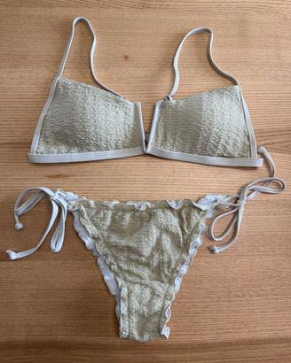 Bikini costume donna Shein, taglia L, beige, nuovo
