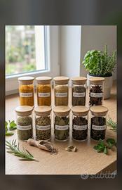 Set 15 Etichette Personalizzabili Spezie Dispensa