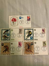 Francobolli buste primo giorno giochi olimpici 196