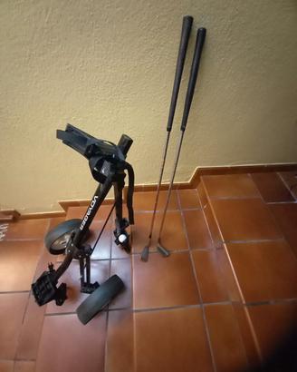 carrello + 2 mazze di golf