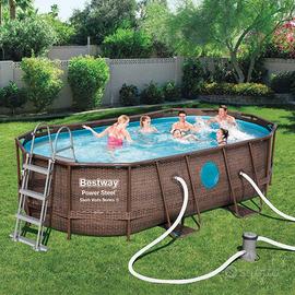 PISCINA BESTWAY 427x250x100m 7250 lt MARRONE