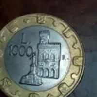 moneta 1000 lire san marino 1997 rara