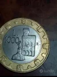moneta 1000 lire san marino 1997 rara
