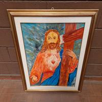 Quadro di Roberto Lombardi " Sacro cuore " anni '8