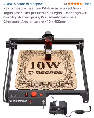 Incisore laser e mecpow modello x3pro