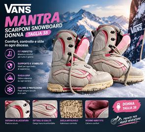Scarponi snowboard donna Vans Mantra – taglia 38🏂