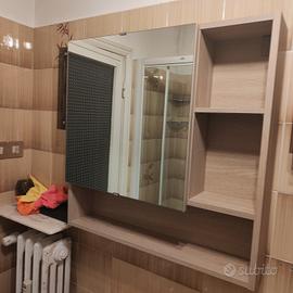 Mobile specchio contenitore bagno