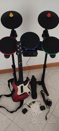 PS3 BAND HERO KIT batteria + chitarra + microfono