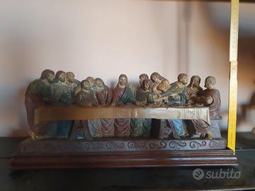 scultura da appoggio raffigurante l'Ultima Cena