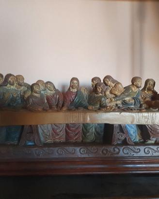 scultura da appoggio raffigurante l'Ultima Cena