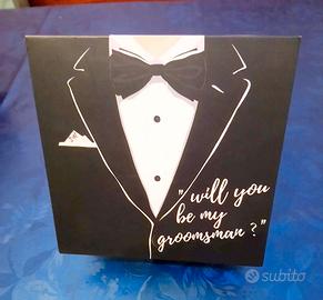 Rara Scatola con dedica al Testimone di Nozze