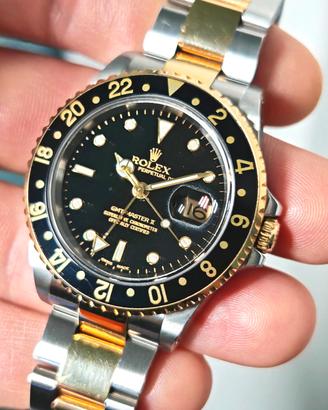 Rolex Gmt acciao e oro 16713 luminova full set