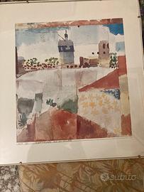 Quadro  con riproduzione stampa acquatello di Paul
