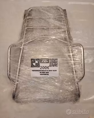 PIASTRA PORTA PACCHI POSTERIORE ARGENTO BMW R1200