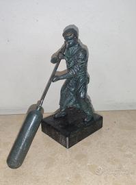 Statua in Bronzo "Mastro Vetraio" su Base in Marmo