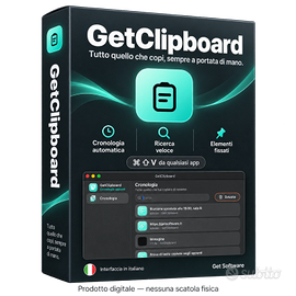 GetClipboard per Mac – Cronologia Appunti Testi