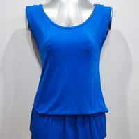 Abito donna vestito ragazza mini dress blu tg M 