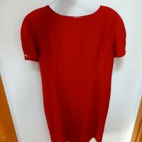Vestito rosso pura lana