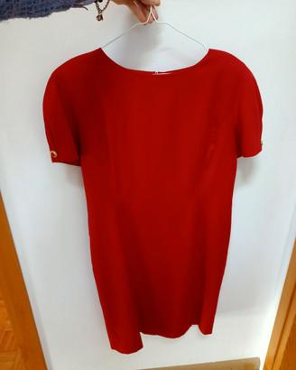 Vestito rosso pura lana