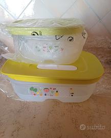 2 contenitori tupperware x verdure 800ml 300ml