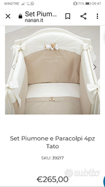 Nanan tato paracolpi e piumone