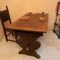 tavolo e sedie antico anni 30