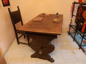 tavolo e sedie antico anni 30