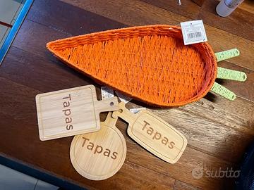 cestino portaoggetti intrecciato a forma di carota