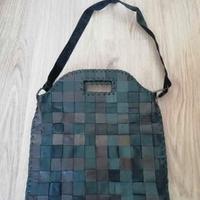 Borsa 100% vera pelle patchwork