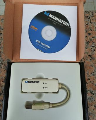 Modem USB 56 kpbs Manhattan, per mandare fax