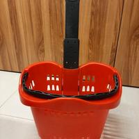 CARRELLO TROLLEY SPESA ROSSO 43 LT