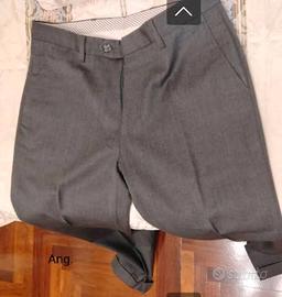 Pantaloni uomo grigio , lana, marca Angelico,tg 48