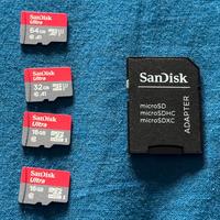 Schede SD Sandisk Ultra + Adattatore SD