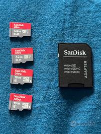 Schede SD Sandisk Ultra + Adattatore SD
