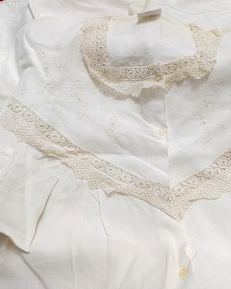 camicia da notte purolino con macramè alta qualità