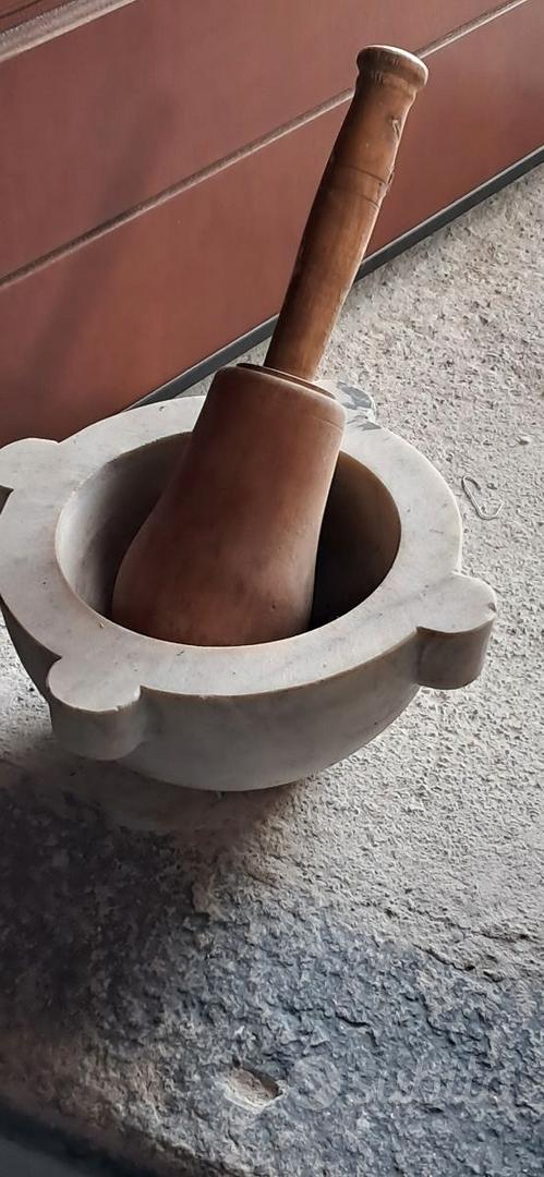 Strumento per smerigliatrice da cucina con set di mortaio e pestello in pietra d