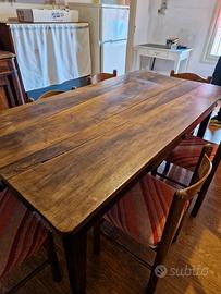 tavolo antico in legno massiccio