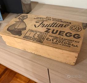 Cassetta in legno Fruttino Zuegg anni '50/'60