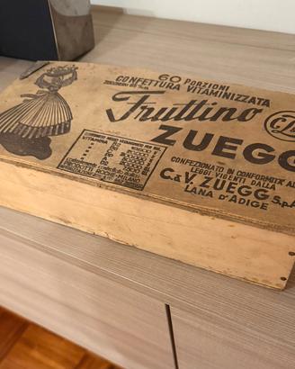 Cassetta in legno Fruttino Zuegg anni '50/'60