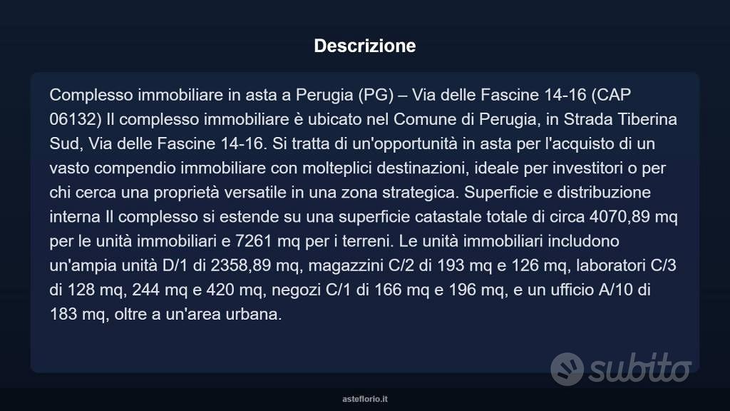Immobile in asta di 4070 m² a Perugia - Vista 3