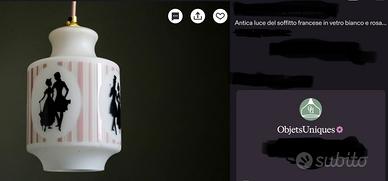 LAMPADA SOSPENSIONE ORIG.D’EPOCA (da Francia /raro