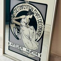 Quadro a Specchio Alphonse Mucha – La Plume 1896