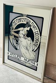 Quadro a Specchio Alphonse Mucha – La Plume 1896